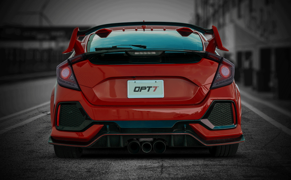 OPT7 Honda Civic Hatchback Clear LED Tail Lights Sequential Turn