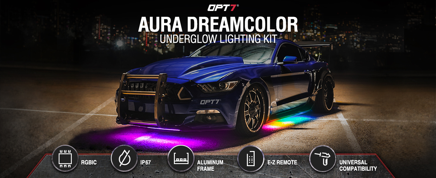 opt7 aura dreamcolor underglow led lighting kits