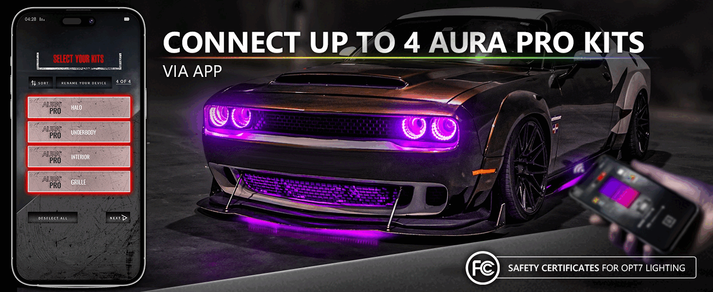 aura LED grille lighting kit