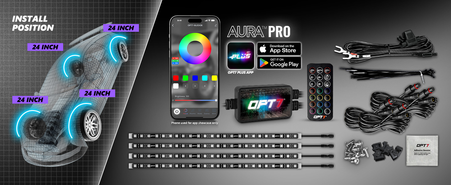 wheel well glow kit colors