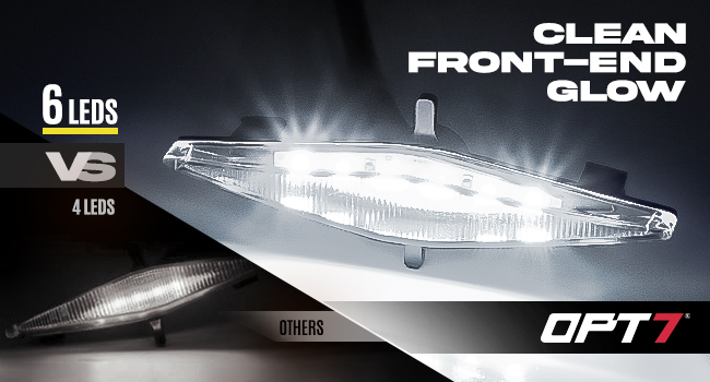 OPT7 White LED Grille Lights for Toyota 4Runner 2014-2024