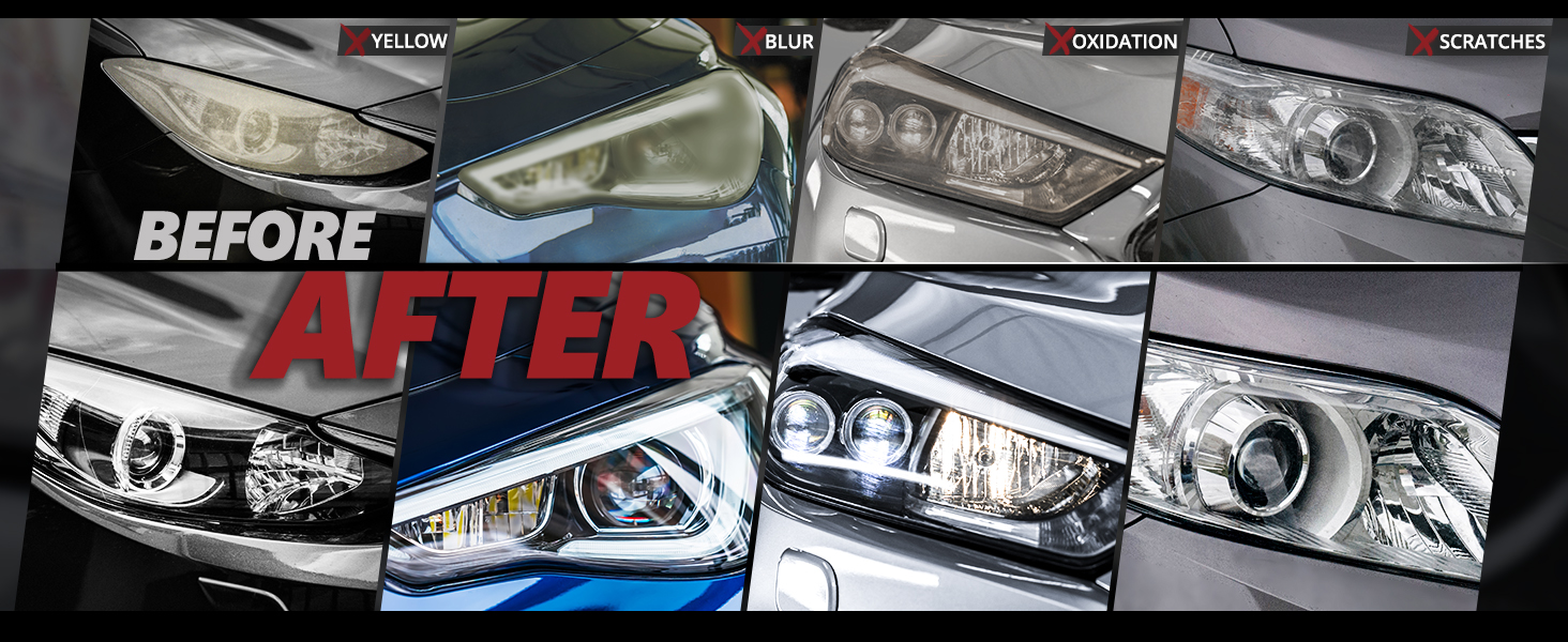 Opt7 Headlight Restoration Kit w-Exclusive Ceramic Nu Coating- Professional Detailers Grade