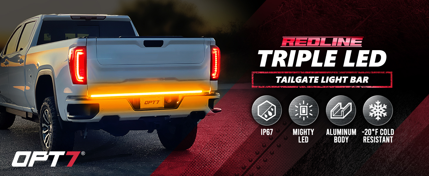 OPT7 4-Piece Mounting Brackets For Redline Triple Row LED Tailgate Light Bar - View #2